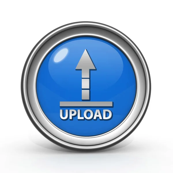 Upload circular icon on white background — Stock Photo, Image