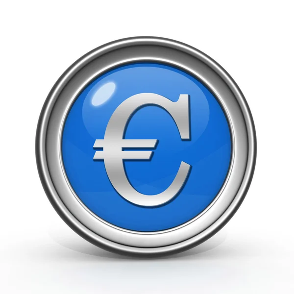 Euro circulaire pictogram op witte achtergrond — Stockfoto