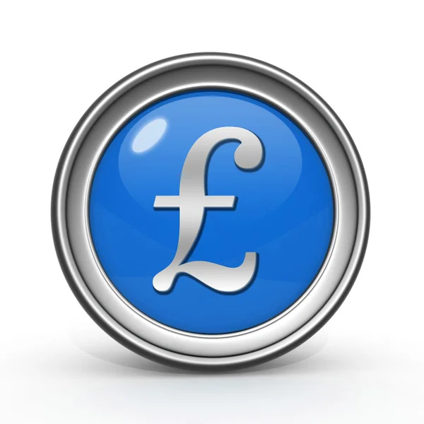 Pound circular icon on white background — Stock Photo, Image