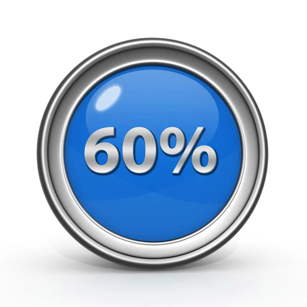 Sextio procent cirkulär ikonen på vit bakgrund — Stockfoto