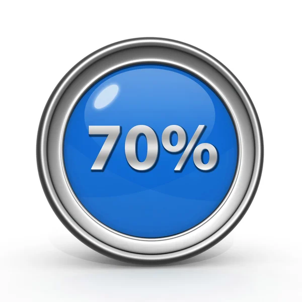 Hetven százaléka a kör alakú ikon fehér háttér — Stock Fotó