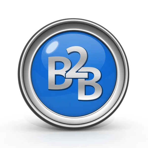 B2B circular icon on white background — Stock Photo, Image