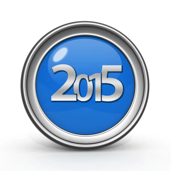 2015 icona circolare su sfondo bianco — Foto Stock