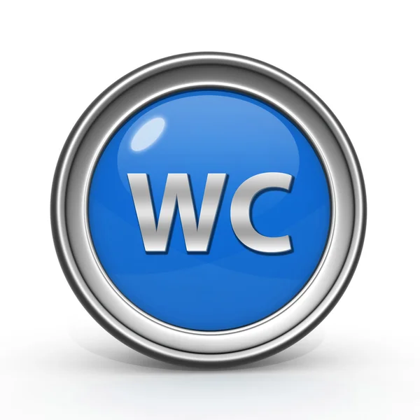 WC circular icon on white background — Stock Photo, Image