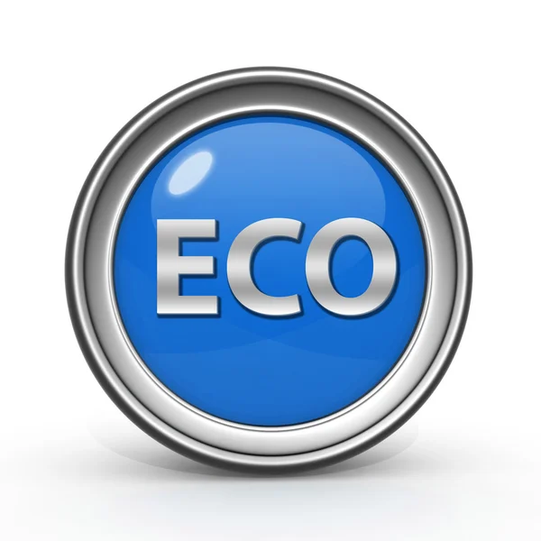 Eco kreisförmiges Symbol auf weißem Hintergrund — Stockfoto