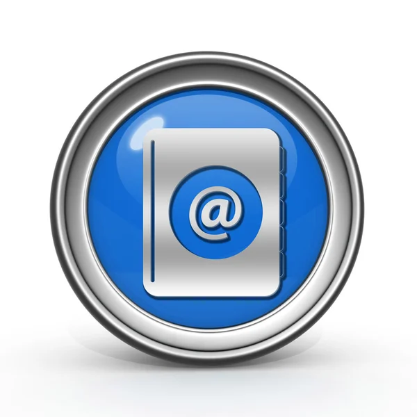 Κυκλική εικονίδιο ηλεκτρονικού ταχυδρομείου σε άσπρο φόντο — Φωτογραφία Αρχείου