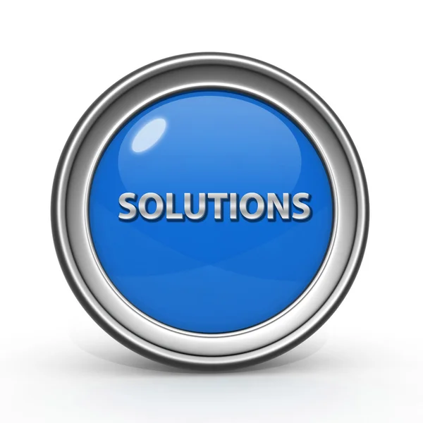 Solutions circular icon on white background — Stock Photo, Image