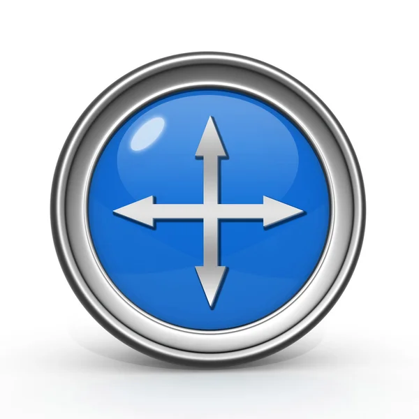 Arrow  circular icon on white background — Stock Photo, Image