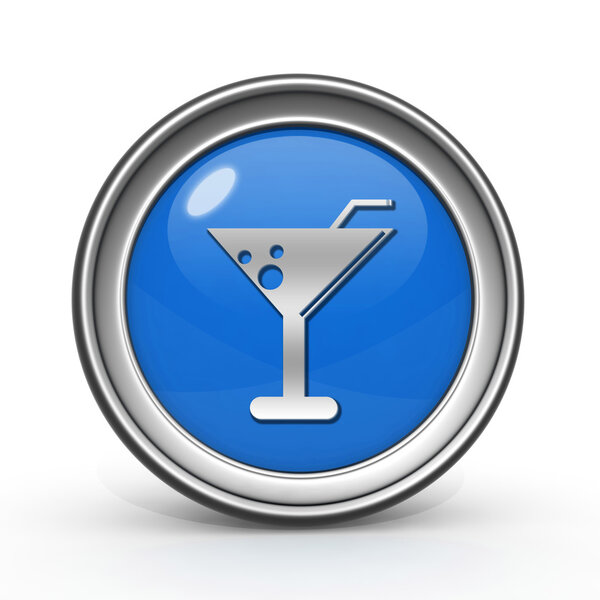 Круглый напиток иконка на белом фоне
