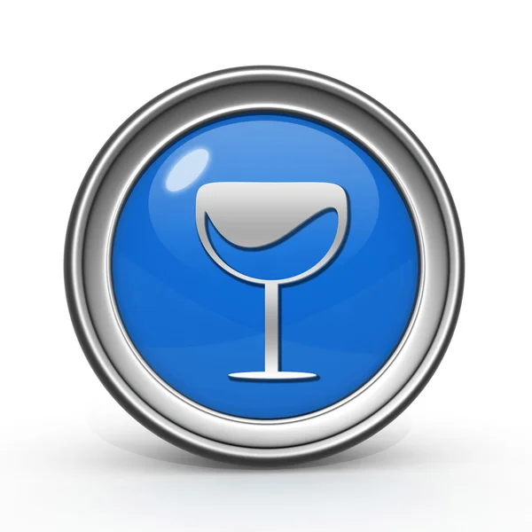 Icono circular de vino sobre fondo blanco — Foto de Stock