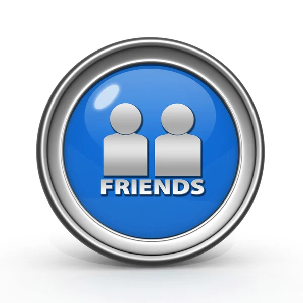 Friends circular icon on white background — Stock Photo, Image