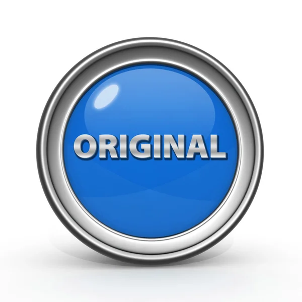 Original circular icon on white background — Stock Photo, Image