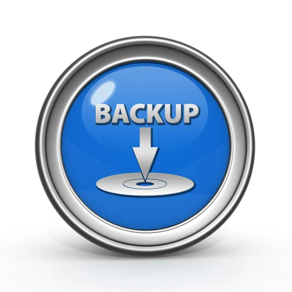 Backup kreisförmiges Symbol auf weißem Hintergrund — Stockfoto