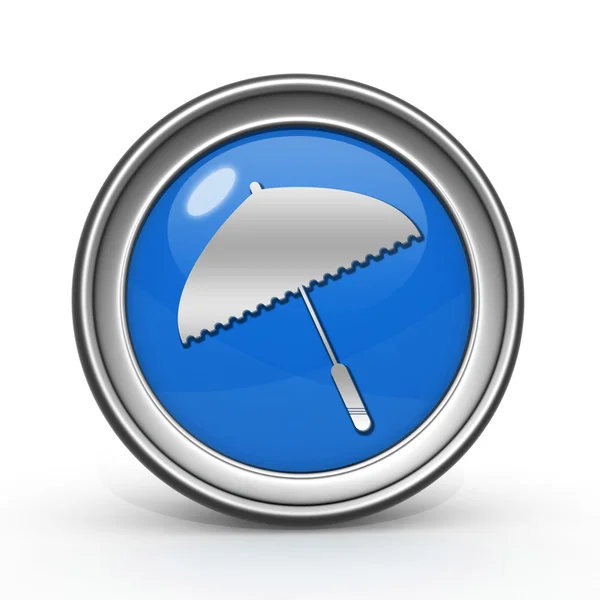 Regenschirm kreisförmiges Symbol auf weißem Hintergrund — Stockfoto