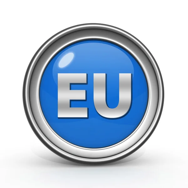 ЄС кругової значок на білому тлі — стокове фото