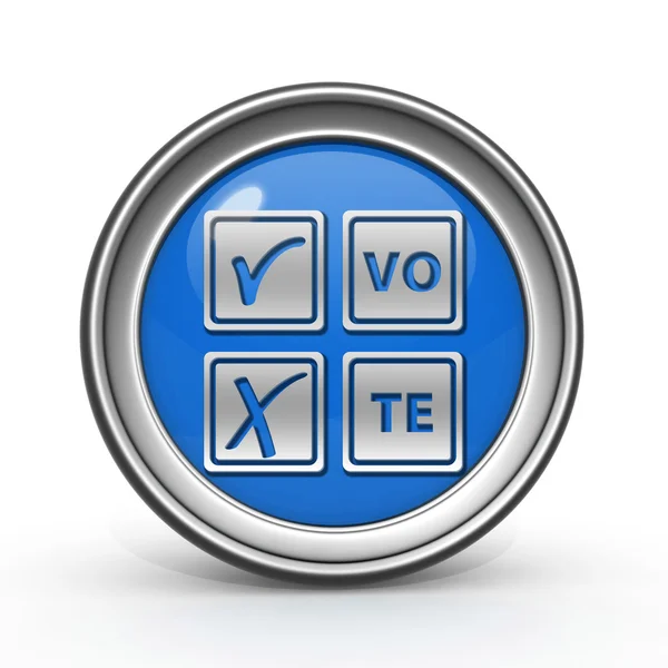 Votar icono circular sobre fondo blanco —  Fotos de Stock