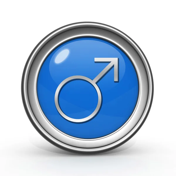 Male circular icon on white background — Stock Photo, Image