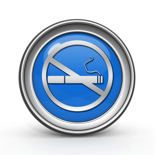 Sigaretta icona circolare su sfondo bianco — Foto Stock