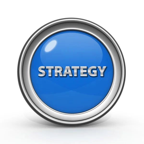 Strategie kreisförmiges Symbol auf weißem Hintergrund — Stockfoto