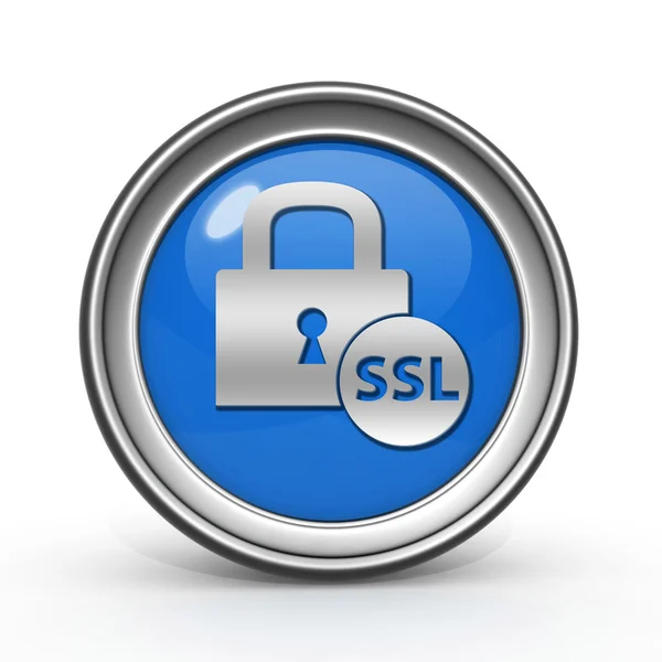 Icona circolare SSL su sfondo bianco — Foto Stock