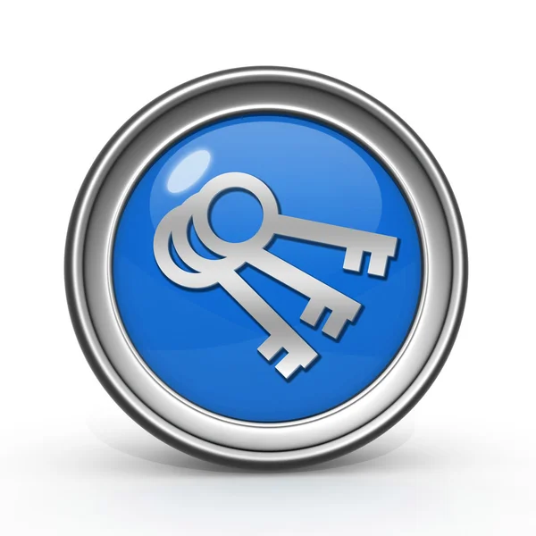 Key circular icon on white background — Stock Photo, Image