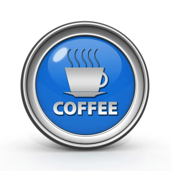 Coffee circular icon on white background — Stock Photo, Image