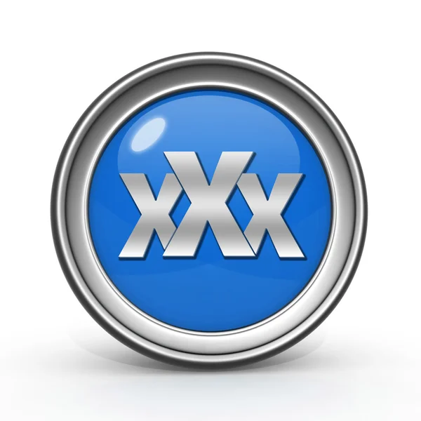 Xxx circulaire pictogram op witte achtergrond — Stockfoto