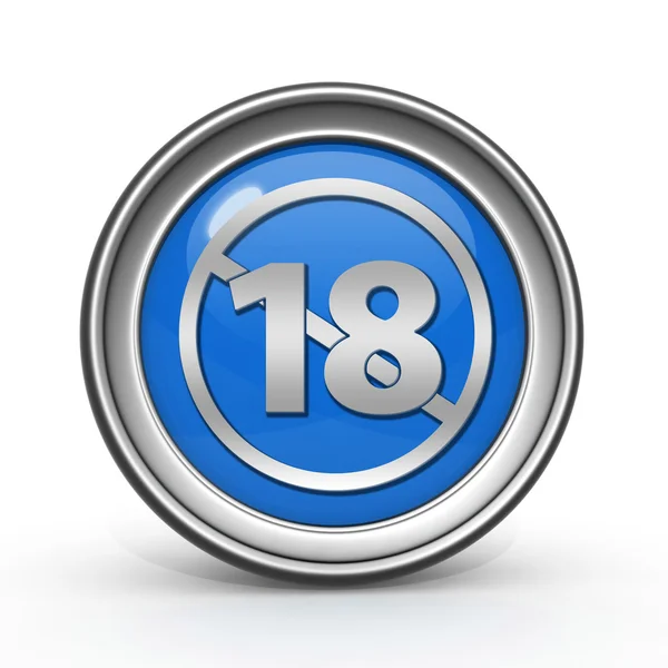 18 okrągła ikona na białym tle — Zdjęcie stockowe
