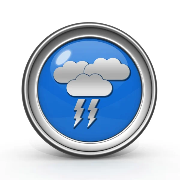 Icona circolare pioggia su sfondo bianco — Foto Stock