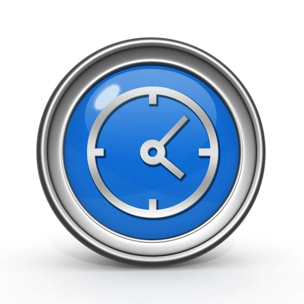 Uhr rundes Symbol auf weißem Hintergrund — Stockfoto