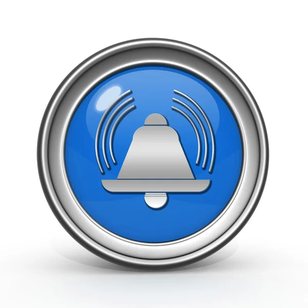 Icono circular de alarma sobre fondo blanco — Foto de Stock