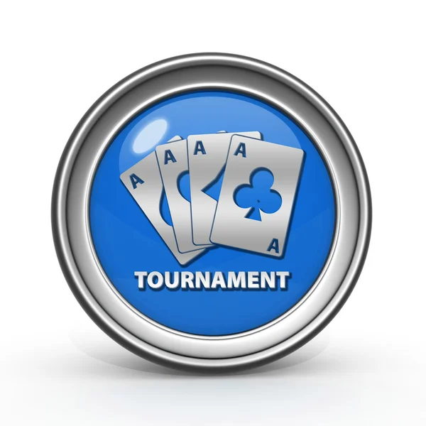 Beyaz arka plan üzerinde turnuva dairesel simgesi — Stok fotoğraf