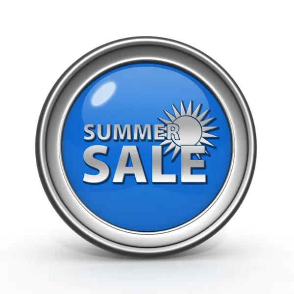 Καλοκαίρι πώληση κυκλική εικόνα σε άσπρο φόντο — Φωτογραφία Αρχείου