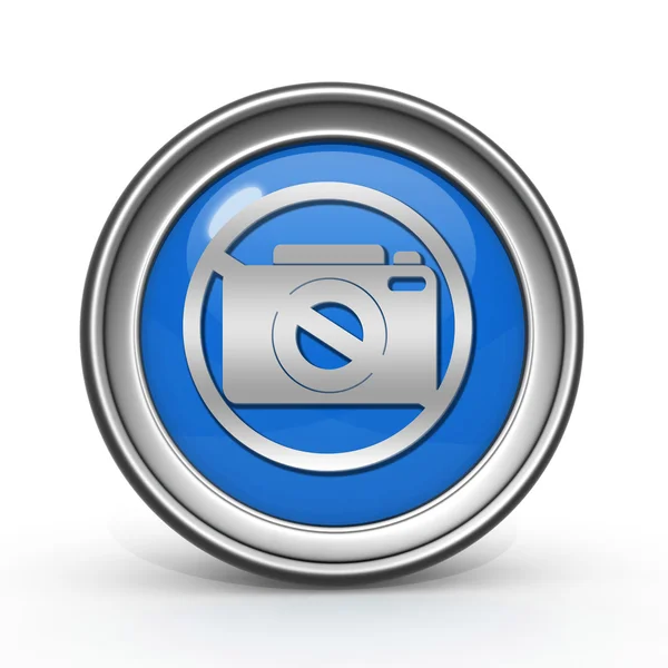 Verbot des Schießens kreisförmiges Symbol auf weißem Hintergrund — Stockfoto