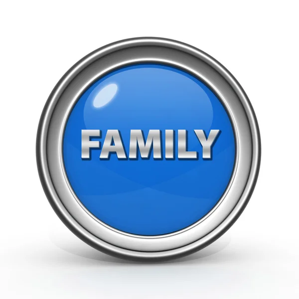 Família ícone circular no fundo branco — Fotografia de Stock
