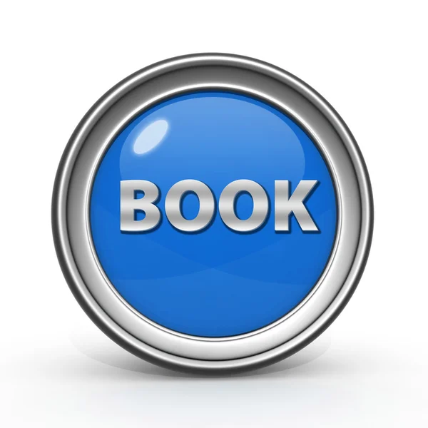 Buch rundes Symbol auf weißem Hintergrund — Stockfoto