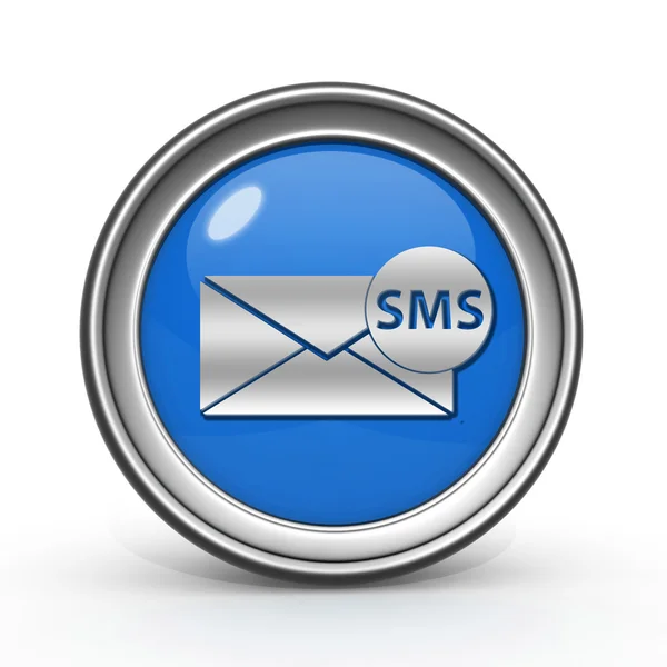 De circulaire pictogram SMS op witte achtergrond — Stockfoto