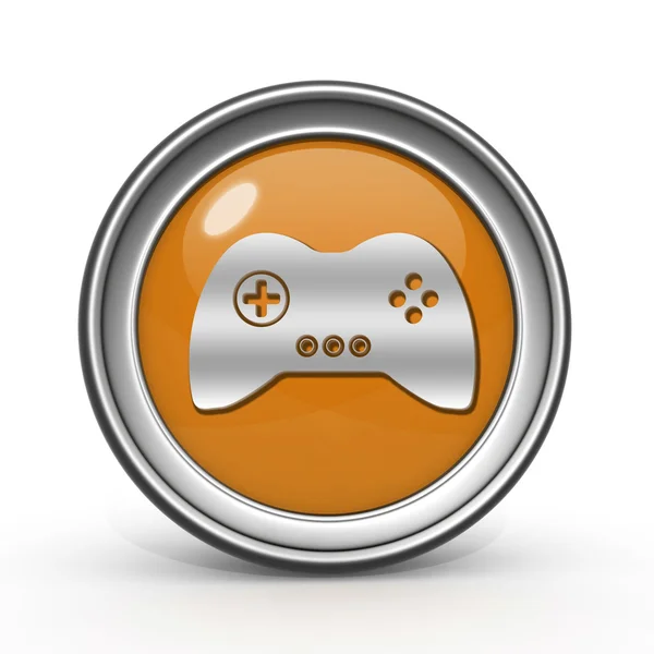 Game circular icon on white background — Stock Photo, Image