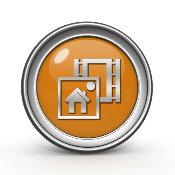 Media circular icon on white background — Stock Photo, Image