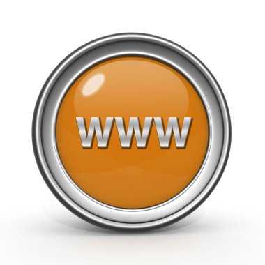 www dairesel simgesi beyaz zemin üzerine
