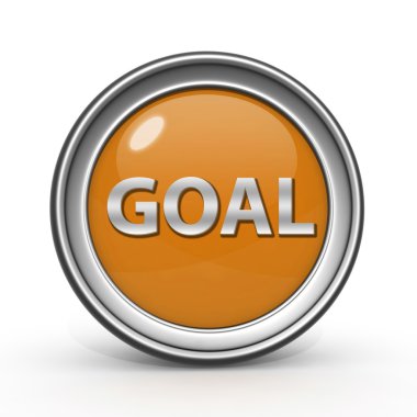 Beyaz arka plan üzerinde hedef dairesel simgesi