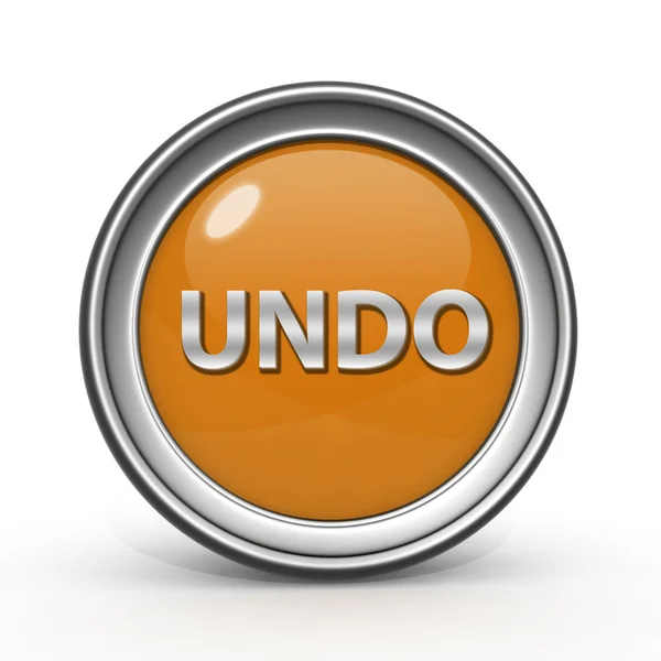 Undo circular icon on white background — Stock Photo, Image