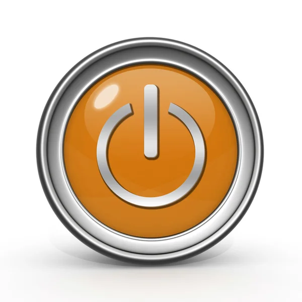 Power circular icon on white background — Stock Photo, Image