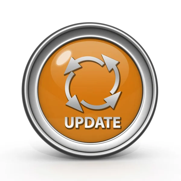 Update circular icon on white background — Stock Photo, Image