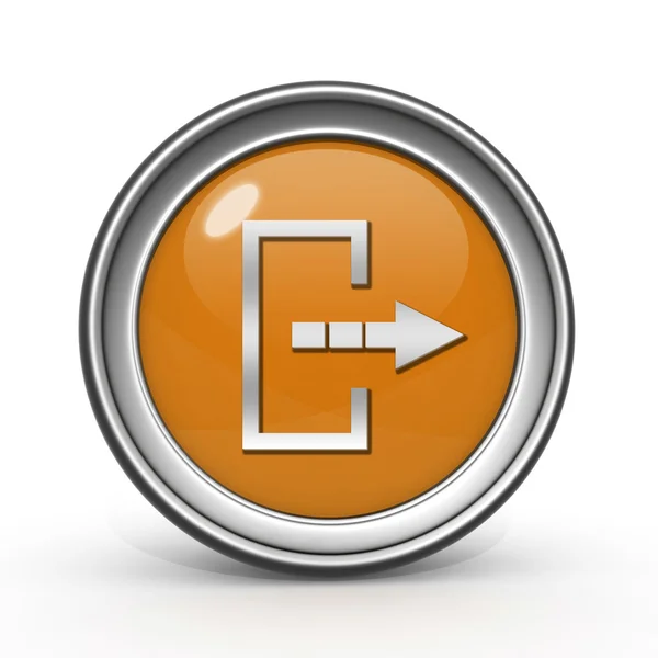 Rundum-Icon auf weißem Hintergrund abmelden — Stockfoto