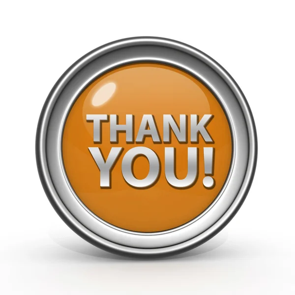 Thank you circular icon on white background — Stock Photo, Image