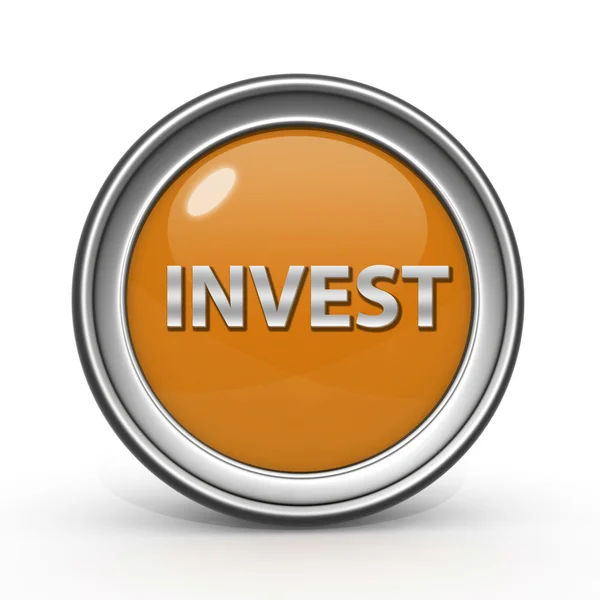 Investera cirkulär ikonen på vit bakgrund — Stockfoto