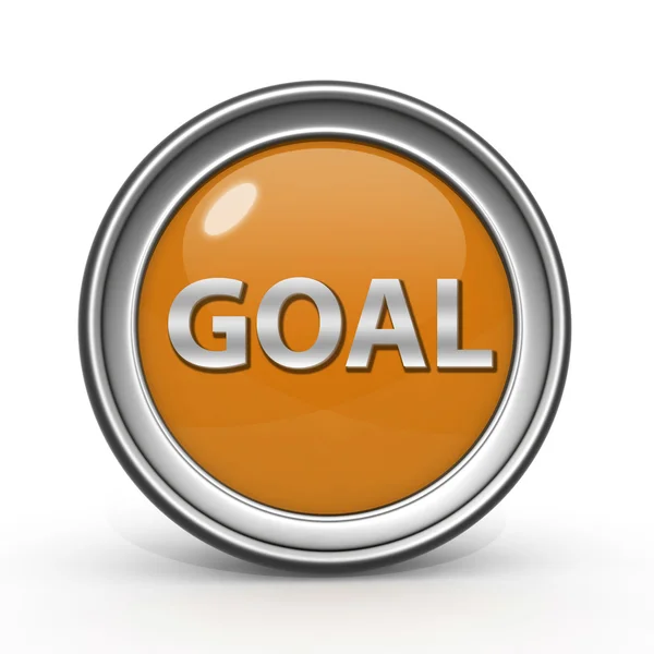 Goal circular icon on white background — Stock Photo, Image