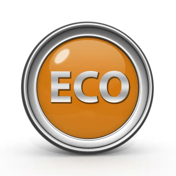 Ícone circular eco no fundo branco — Fotografia de Stock