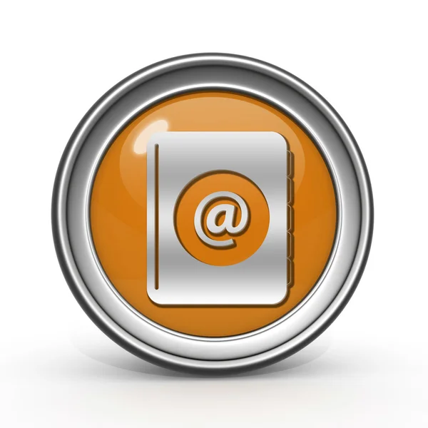 Kulatá ikona e-mail na bílém pozadí — Stock fotografie